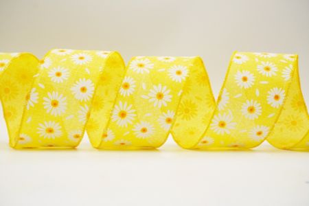 Весенняя ленточка с цветущими цветами_KF7544GC-6-6_желтый